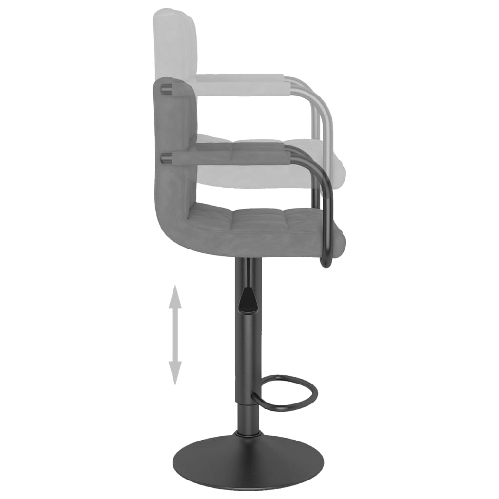 Barhocker 2 Stk. Blau Samt