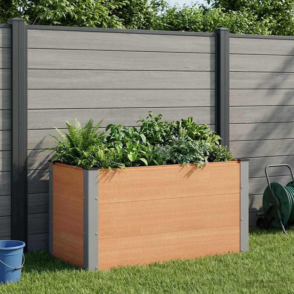 Garten-Hochbeet 200x50x54 cm WPC Grau