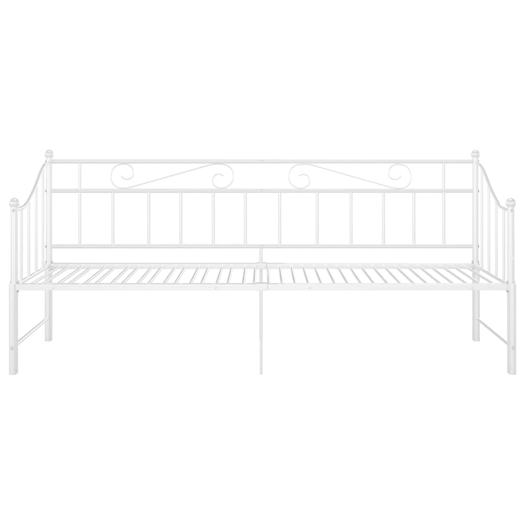 Ausziehsofa Bettgestell Schwarz Metall 90x200 cm