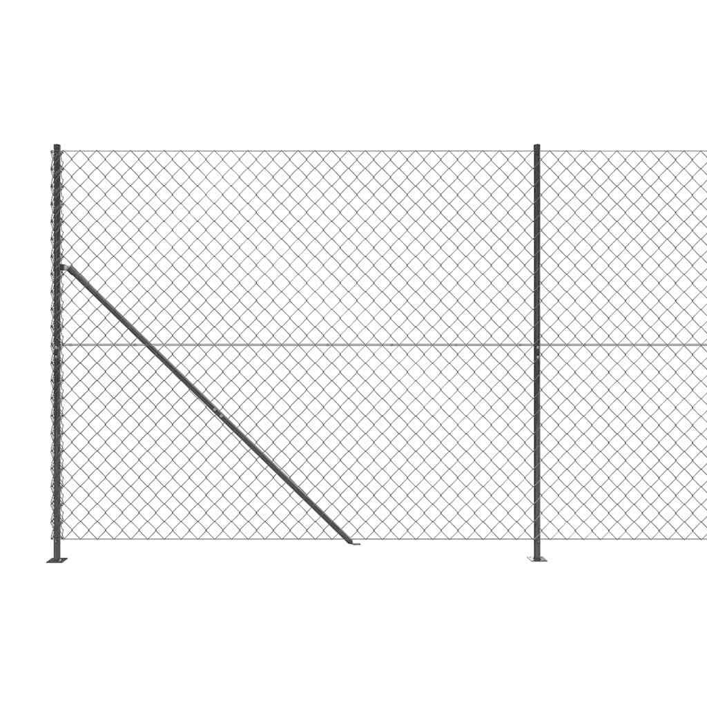 Maschendrahtzaun mit Bodenflansch Grün 0,8x10 m