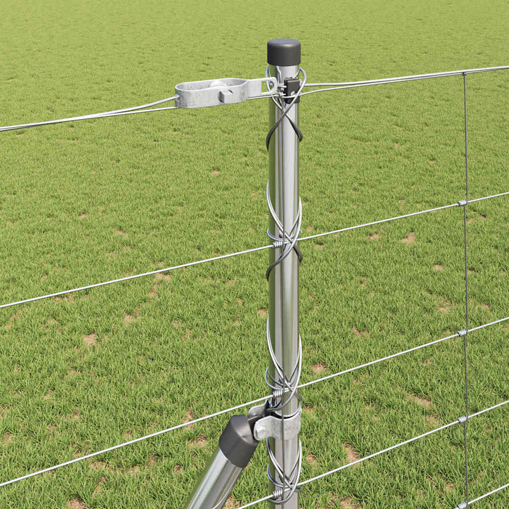 Ground Fix Geschweißter Drahtzaun 25 x 0,8 m Silber Netz
