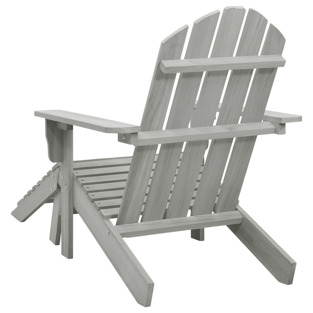 Adirondack-Gartenstuhl mit Fußstütze Massivholz Tanne Rot
