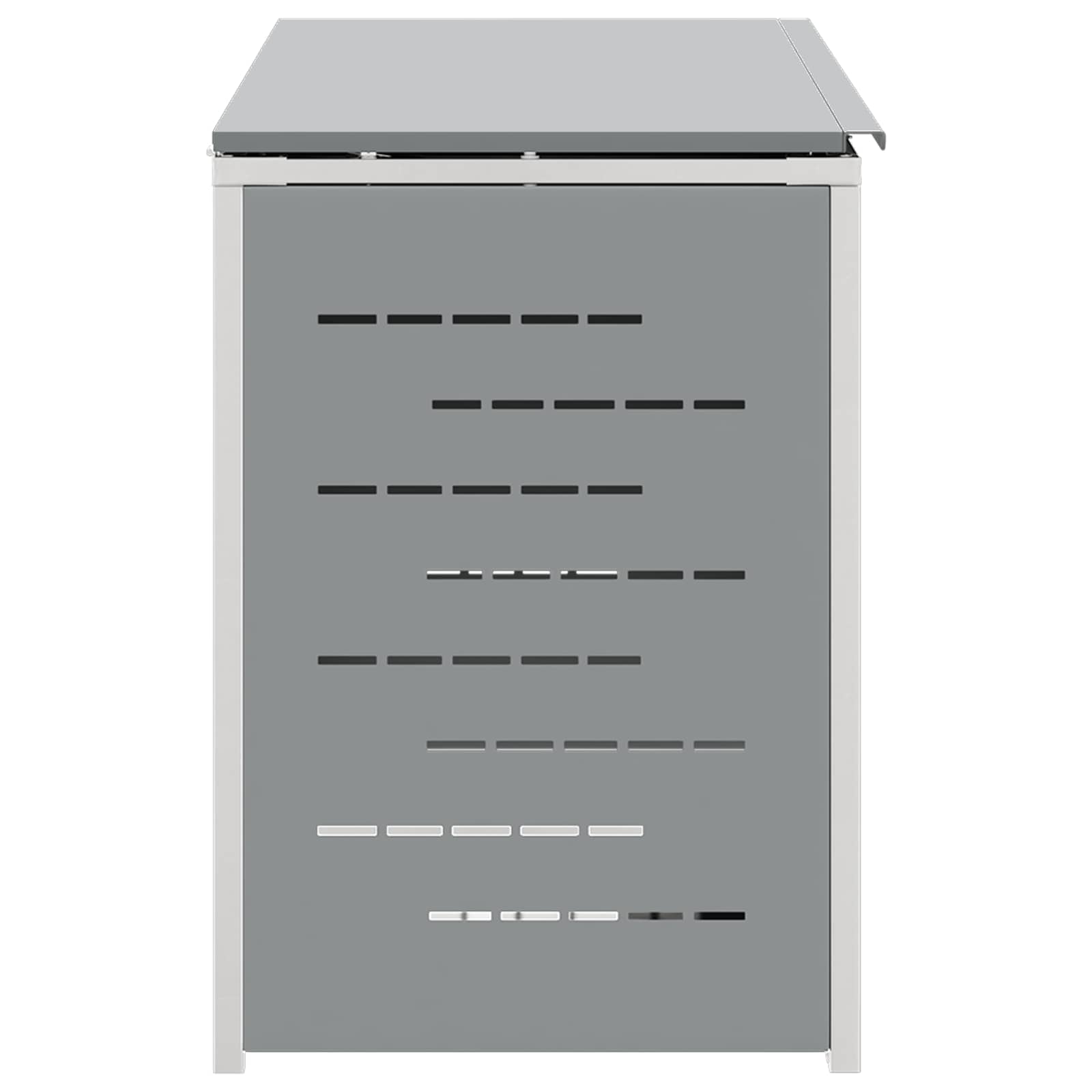 Mülltonnenbox for 2 Bins 240L Edelstahl Schwarz