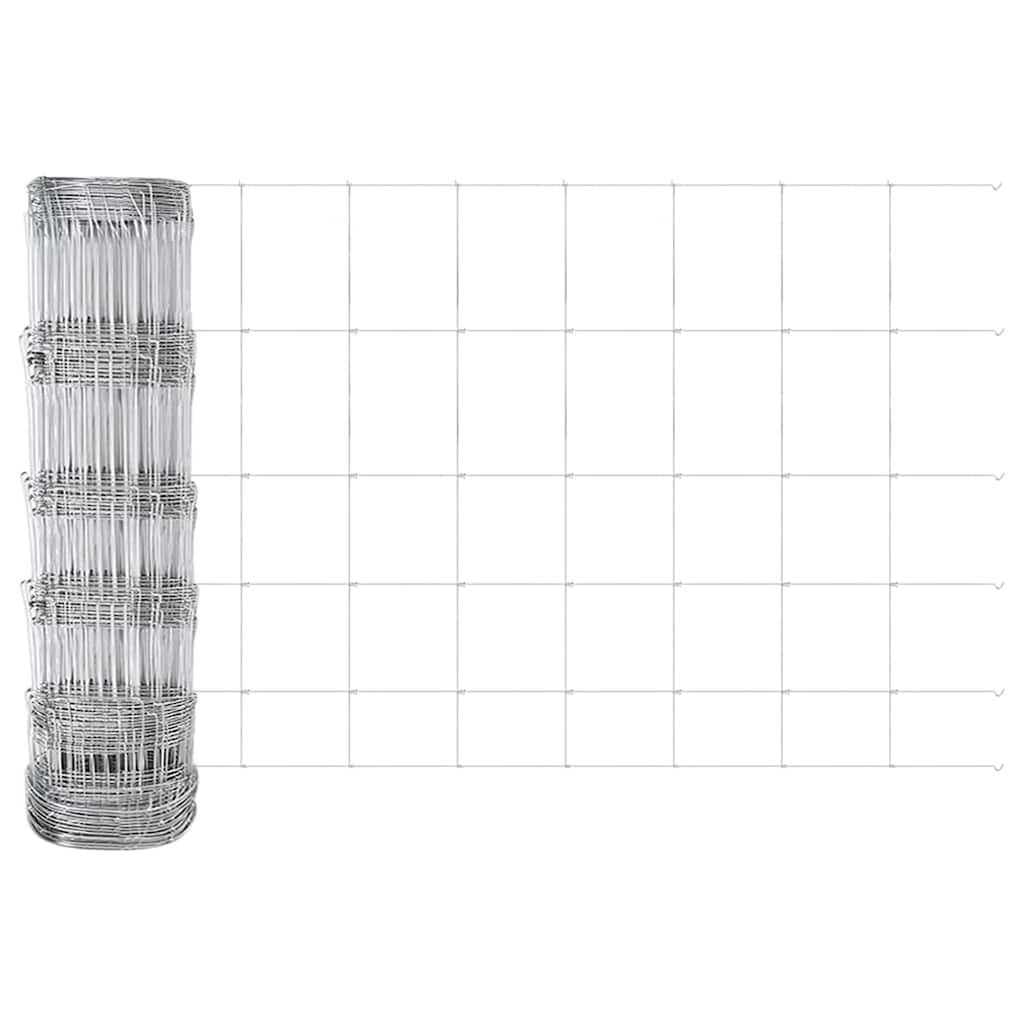 Ground Fix Geschweißter Drahtzaun 25 x 0,8 m Silber Netz