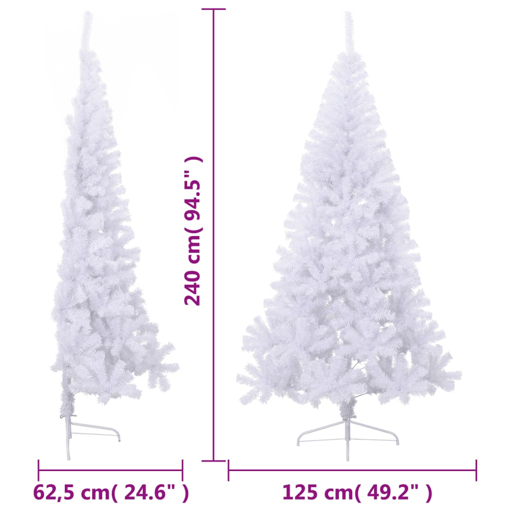 Künstlicher Halb-Weihnachtsbaum mit Ständer Grün 150 cm PVC
