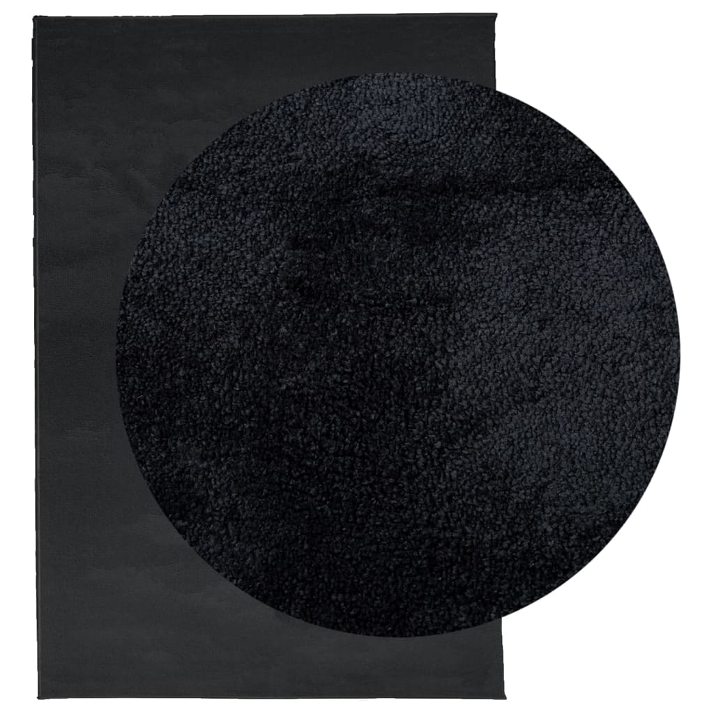 Teppich OVIEDO Kurzflor Anthrazit 120x120 cm