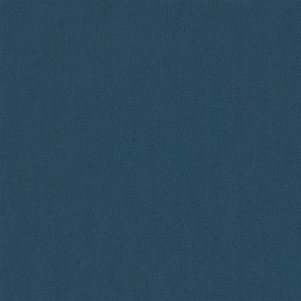 Schaukelstuhl Ohrensessel Blau Samt und Massivholz