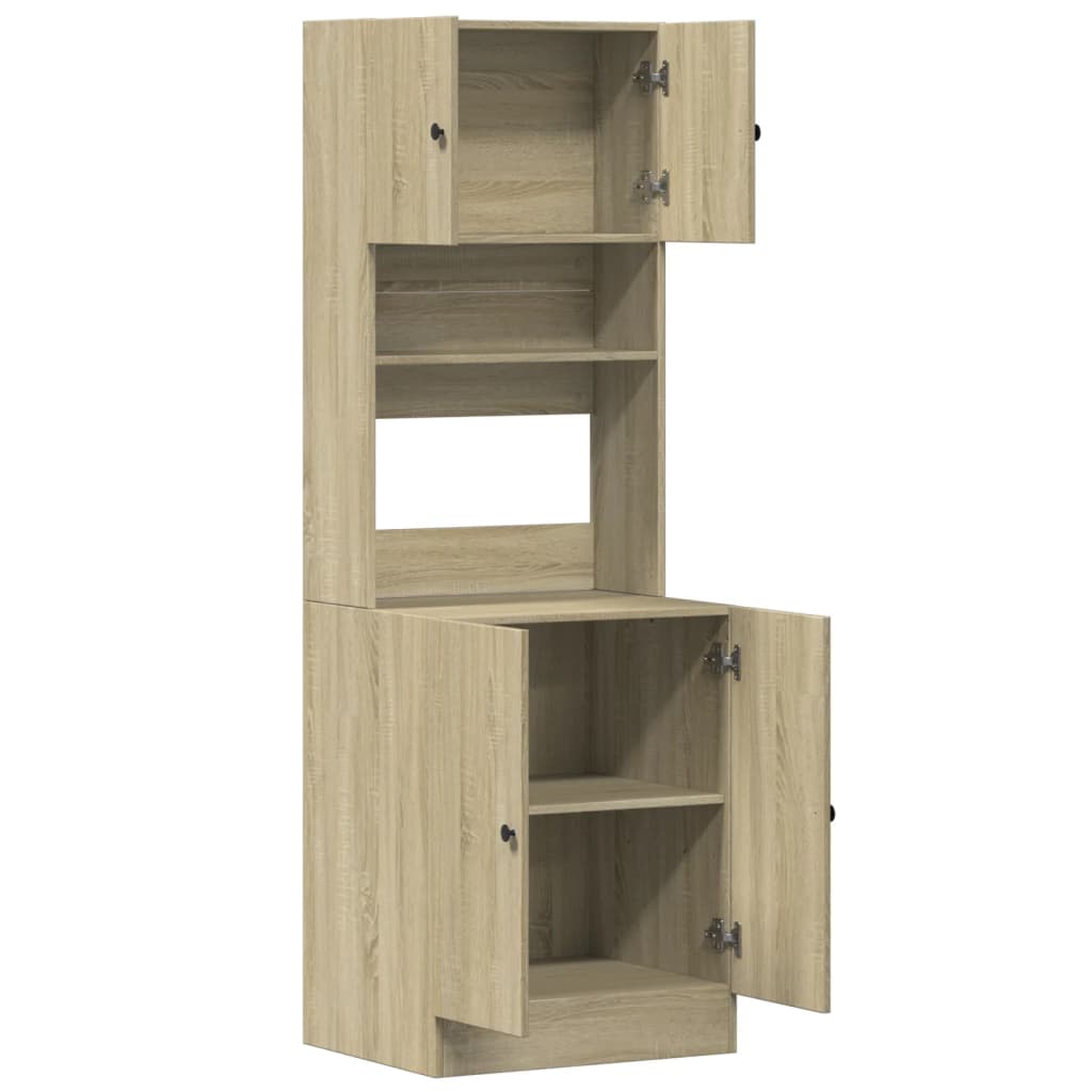 Küchenschrank Weiß 60x50x180 cm Holzwerkstoff