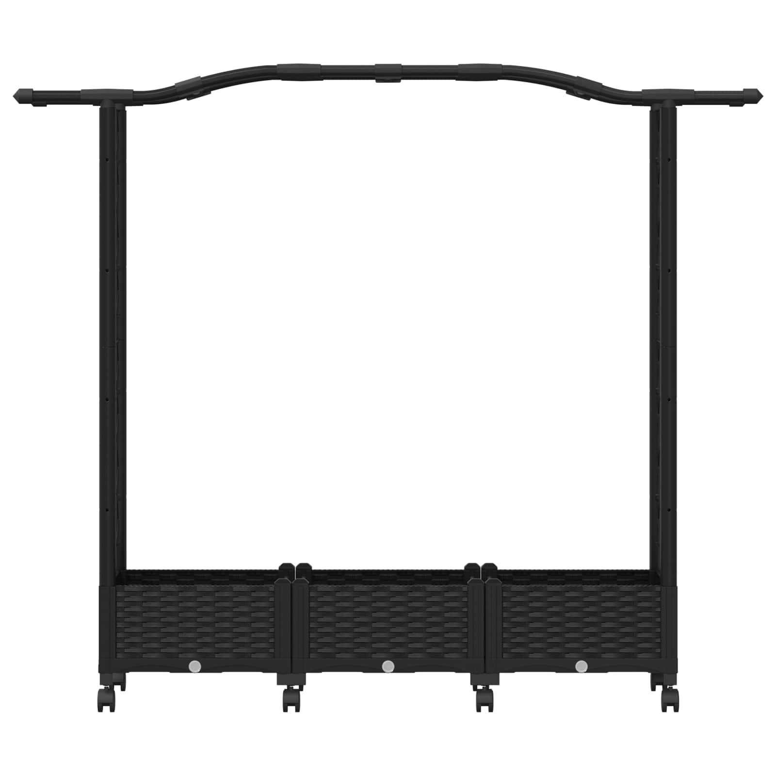 Hochbeet mit Rankgitter und Dach Braun 124 x 40 x 123 cm PP