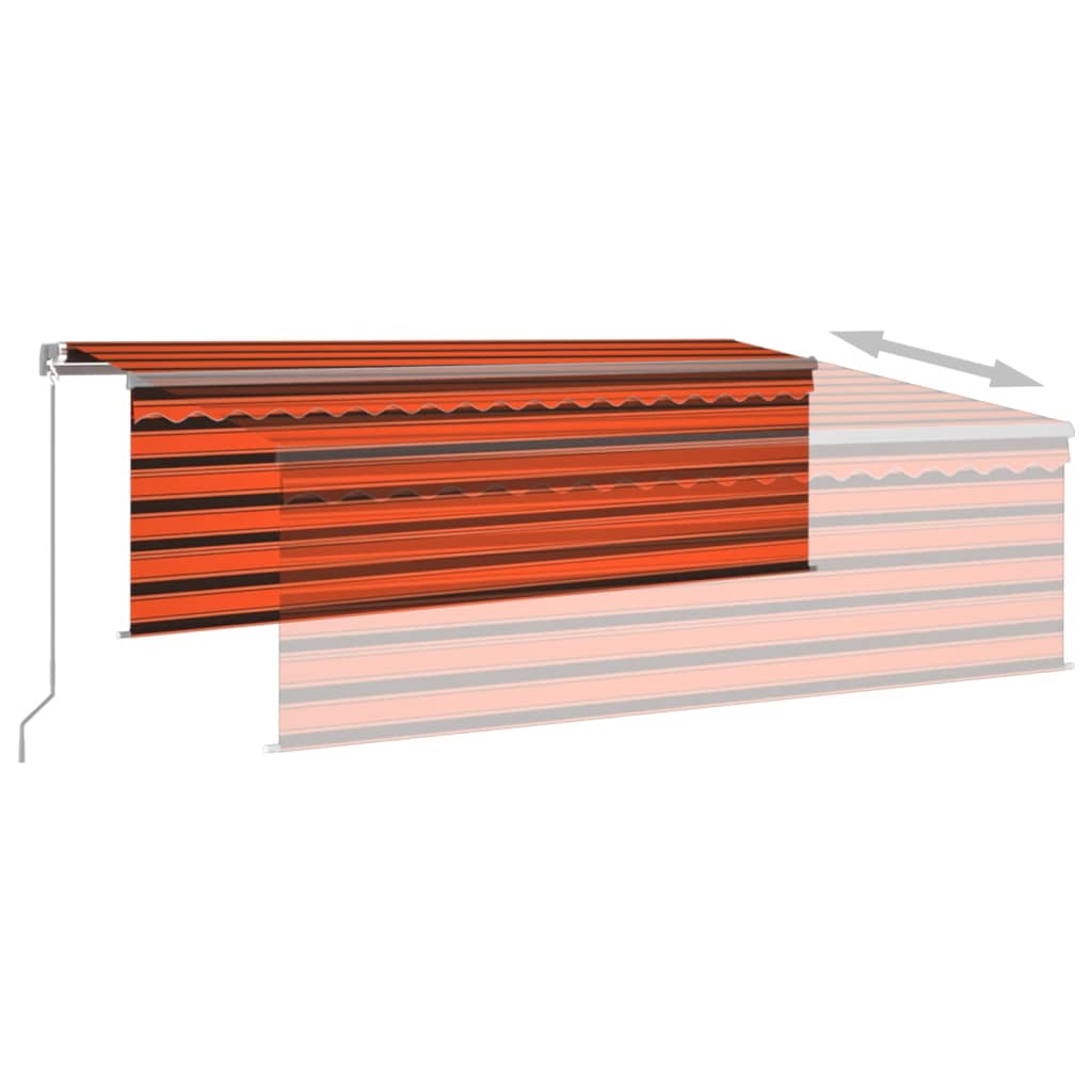 Markise Manuell Einziehbar mit Rollo 3x2,5 m Creme