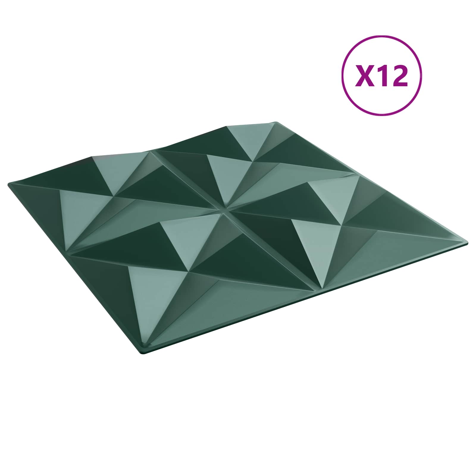 Wandpaneele 12 pcs Diamant Weiß 50 x 50 cm XPS Schaum