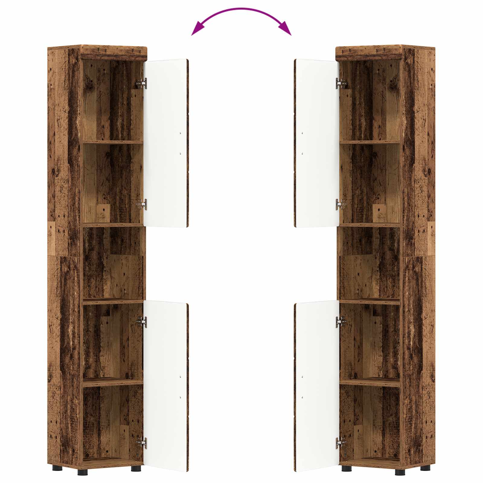 Badezimmermöbel-Set TULUM 2 pcs Weiß 60 x 34 x 63 cm
