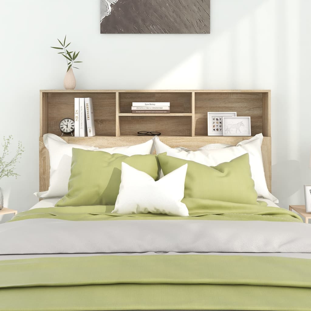 Bett-Kopfteil mit Ablagen Weiß 100x19x103,5 cm