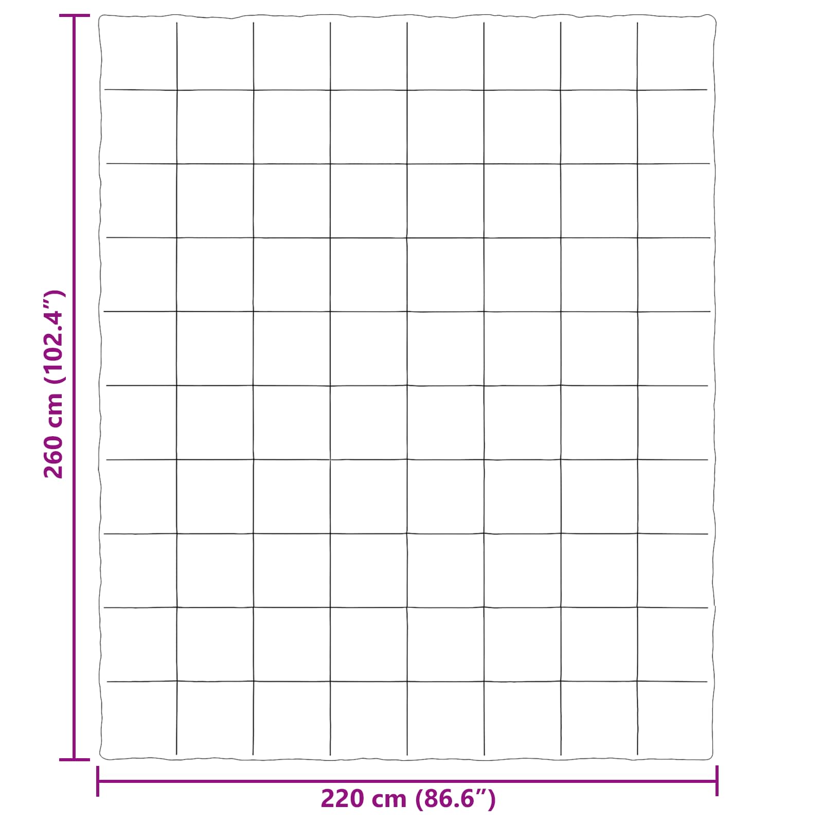 Sommerdecke Gesteppt Anthrazit 135 x 200 cm Mikrofaser