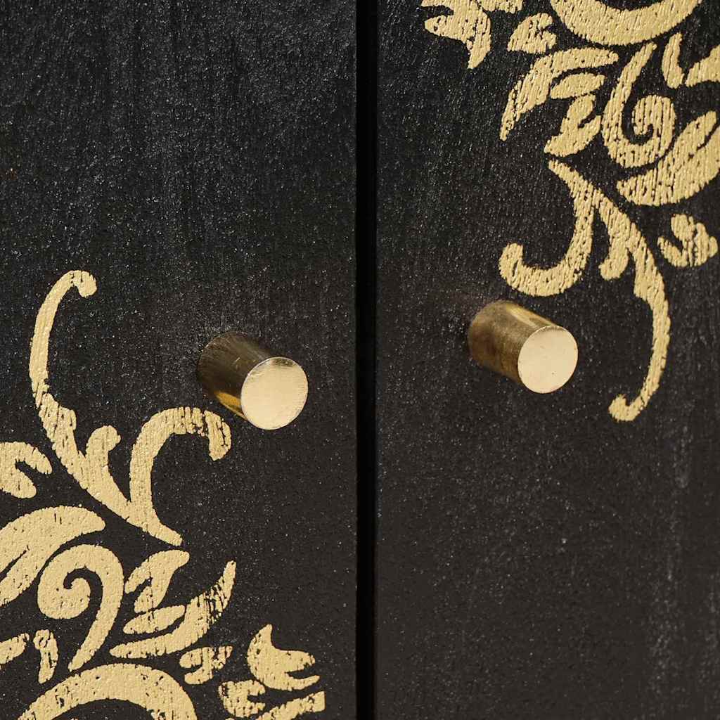 Badezimmerschrank-Set 3 pcs Grau und Gold 180 x 33 x 75 cm