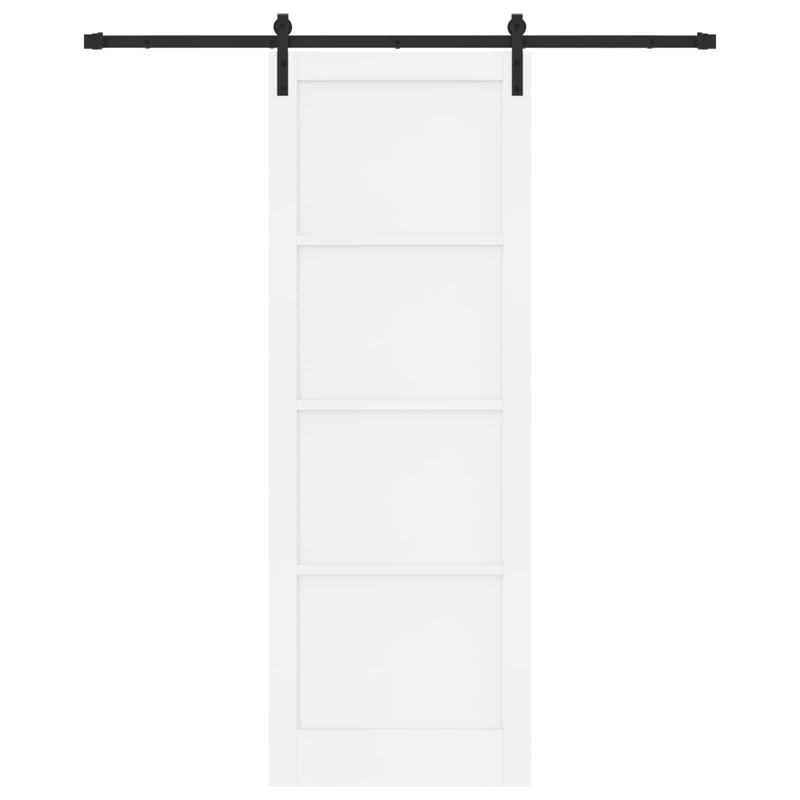 Schiebetür Natürlich und Schwarz 61 x 198,5 cm