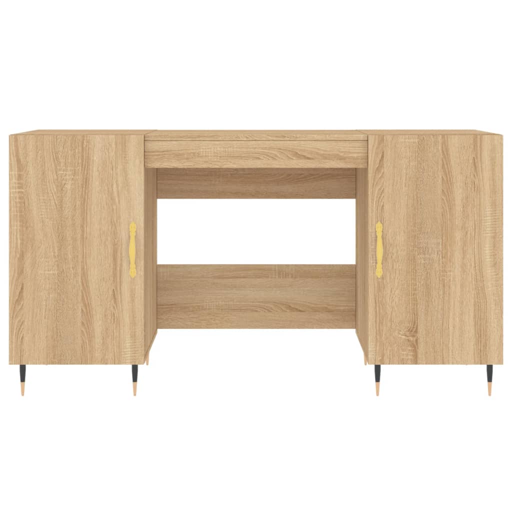 Schreibtisch Betongrau 140x50x75 cm Holzwerkstoff