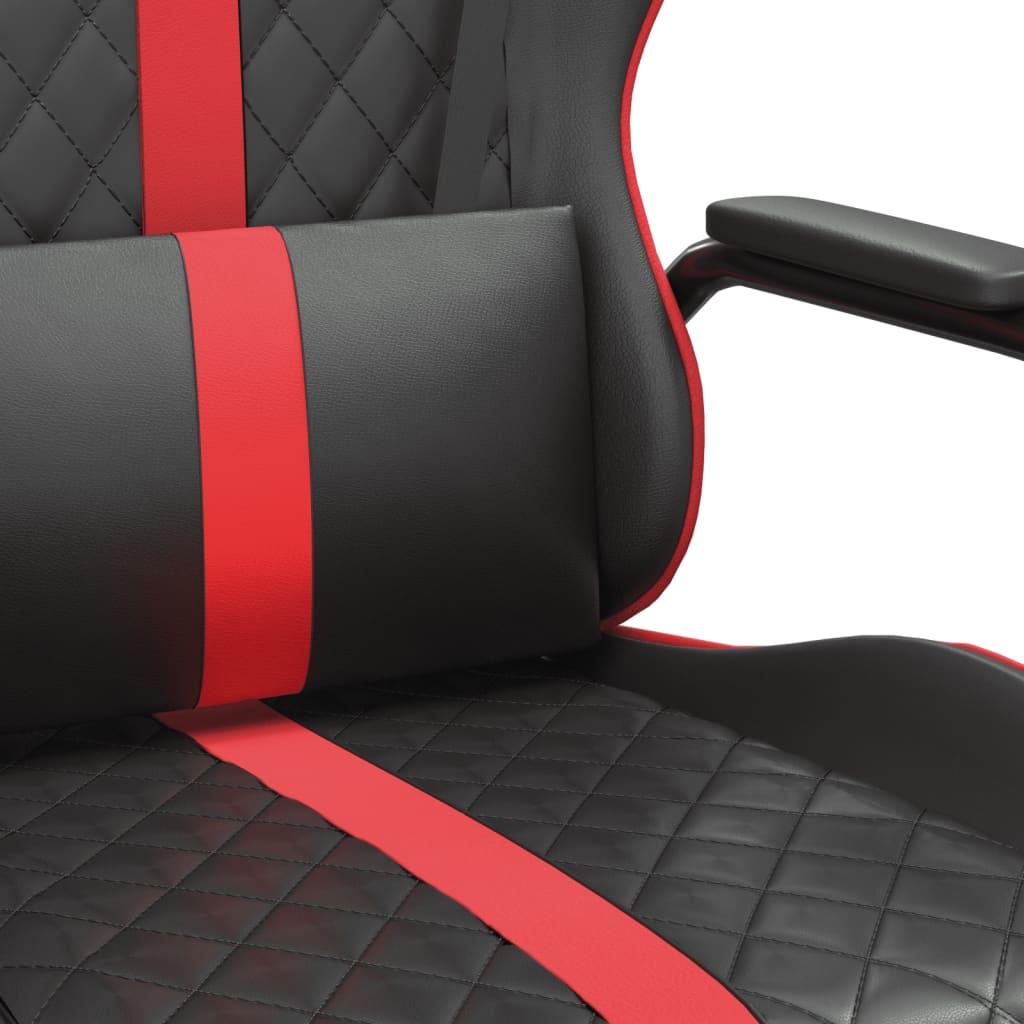 Gaming-Stuhl mit Massagefunktion Gold und Schwarz Kunstleder