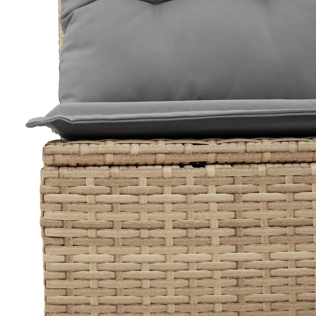 13-tlg. Garten-Sofagarnitur mit Kissen Schwarz Poly Rattan