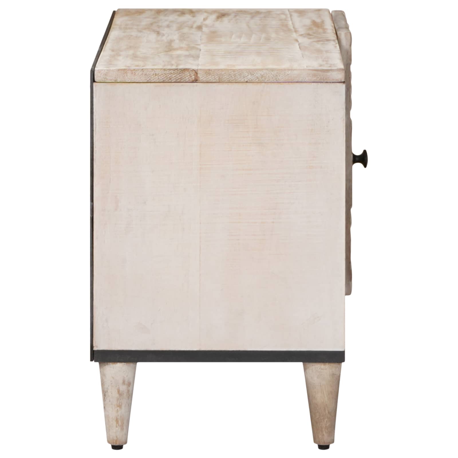 TV-Schränk mit Regal Braun 80 x 31,5 x 46 cm Massivholz Mango