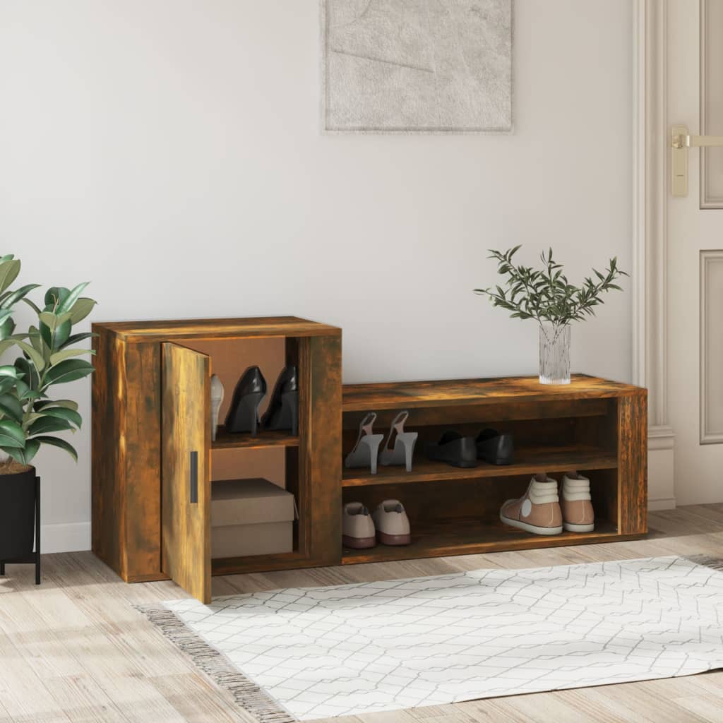 Schuhschrank Weiß 130x35x54 cm Holzwerkstoff