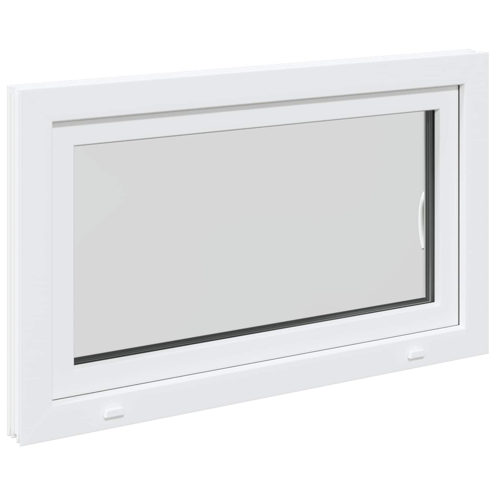Kellerfenster RISOR 50 x 50 cm PVC und Glas Weiß
