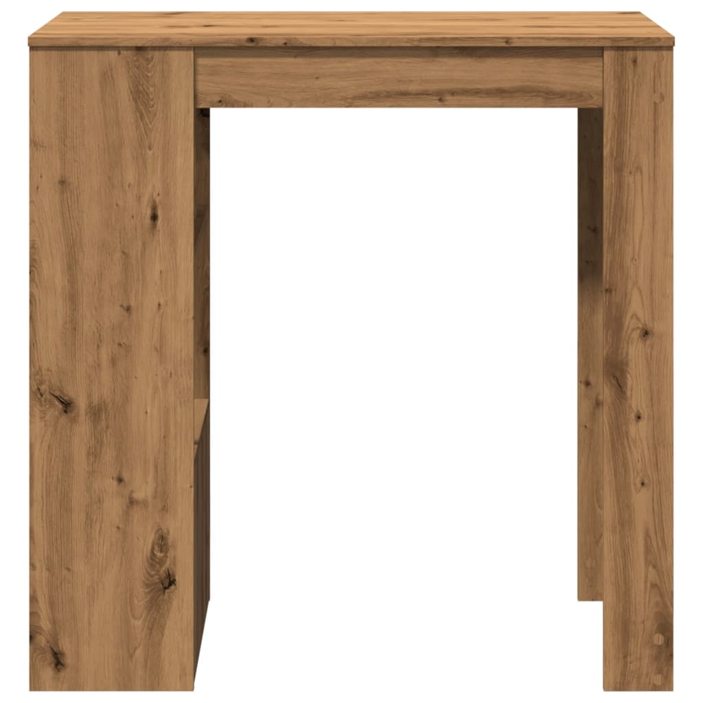 Bartisch Schwarz Eichen-Optik 102 x 50 x 103,5 cm Holzwerkstoff