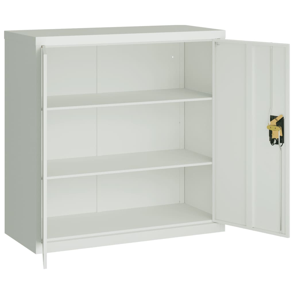 Aktenschrank Weiß 90x40x110 cm Stahl