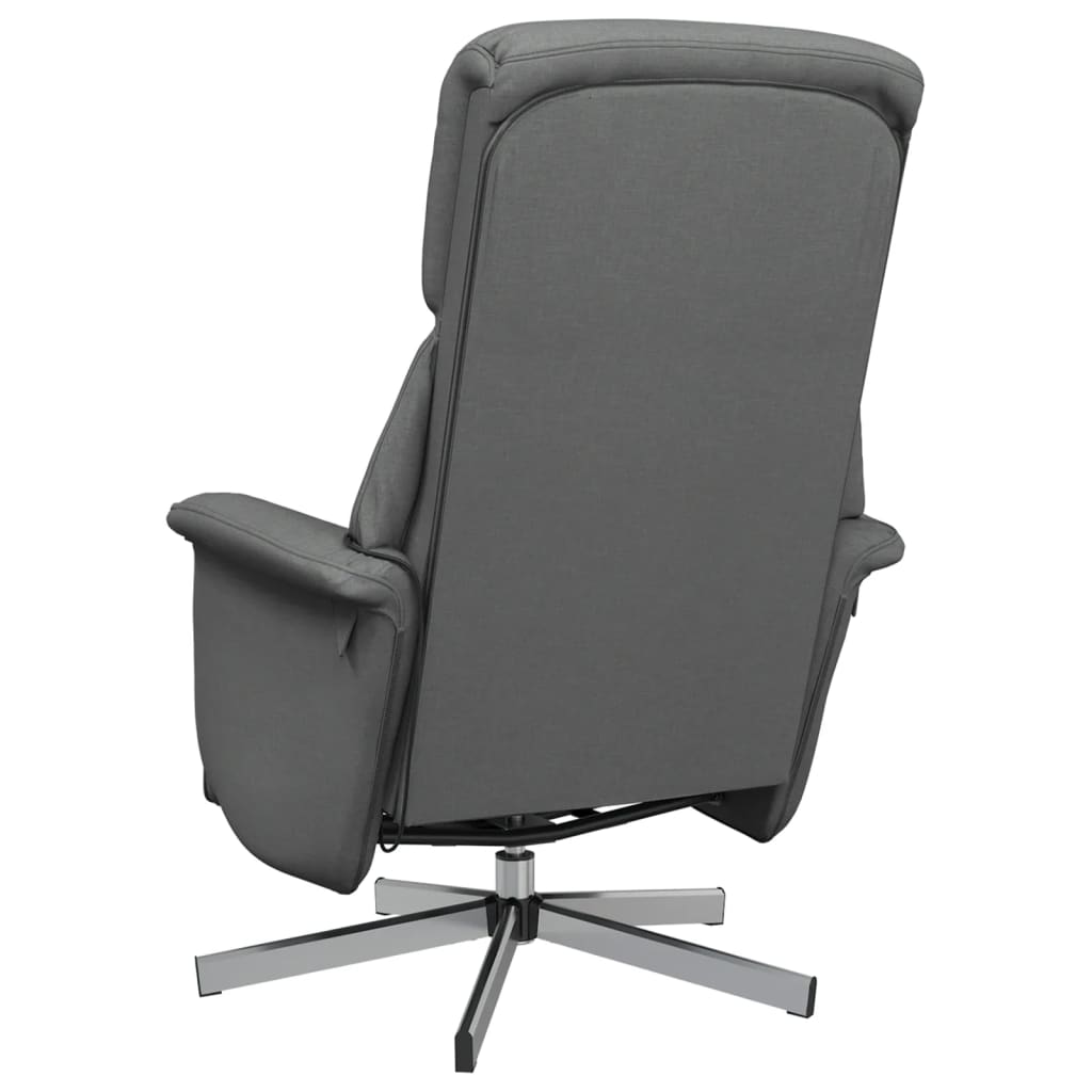 Massagesessel mit Fußteil Braun Stoff