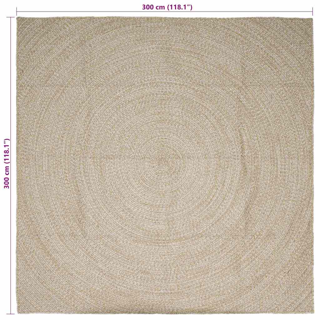 Bereichsteppiche Natürlich und Weiß 60 x 250 cm Jute