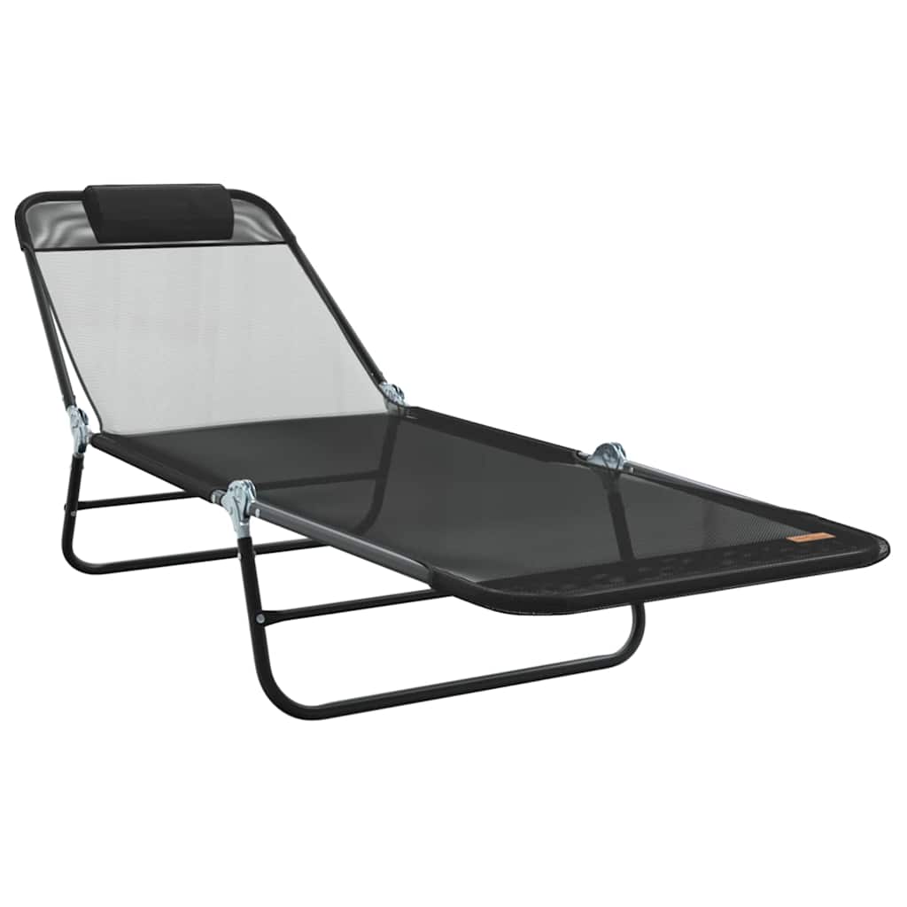 Klappbare Sonnenliege Creme 182 x 55 x 85,5 cm Textilene