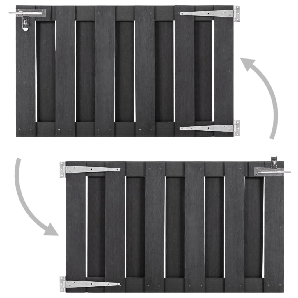 Gartentor WPC 100x112 cm Grau