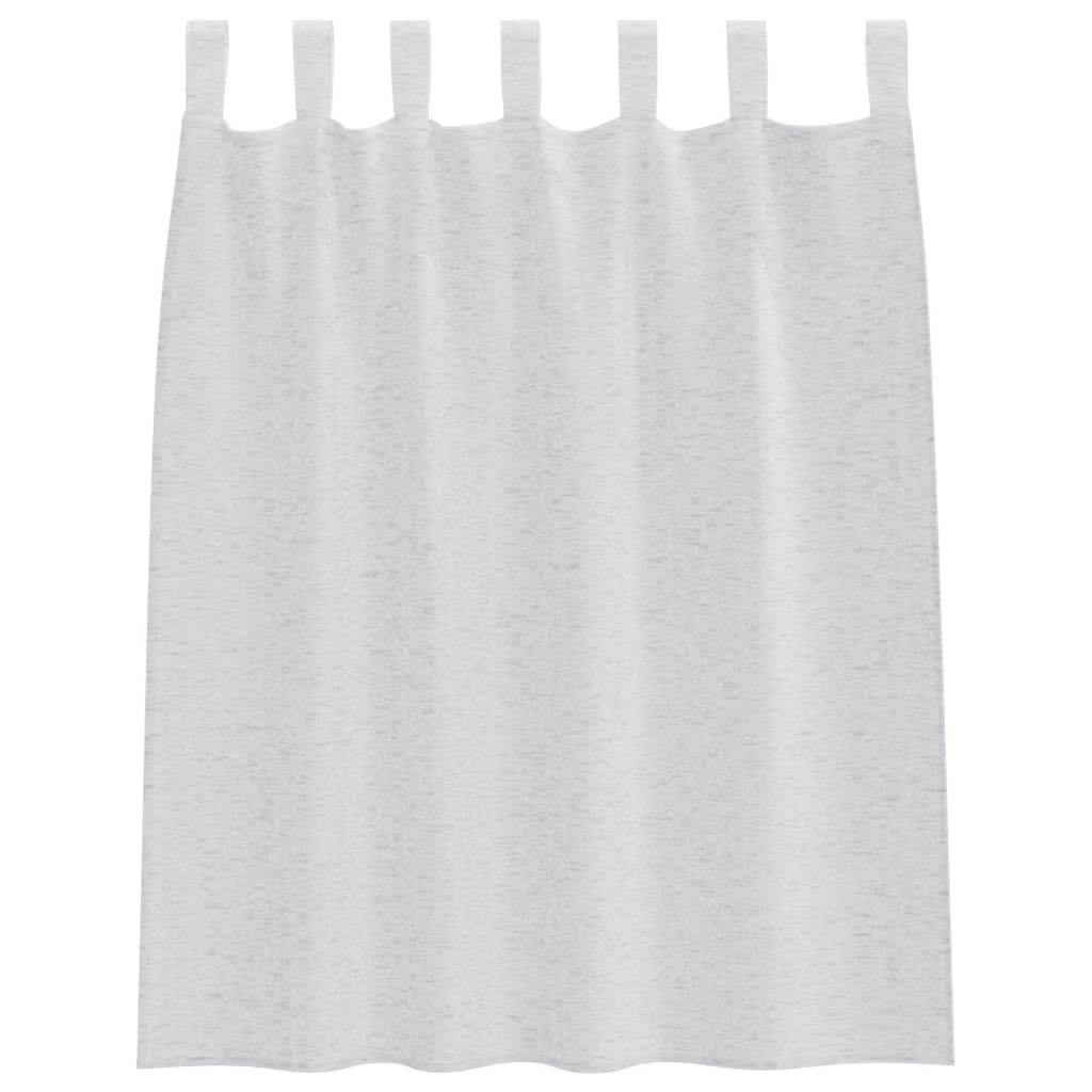 Voile-Vorhang mit Vorhängen 2 pcs Weiß 140 x 140 cm Polyester