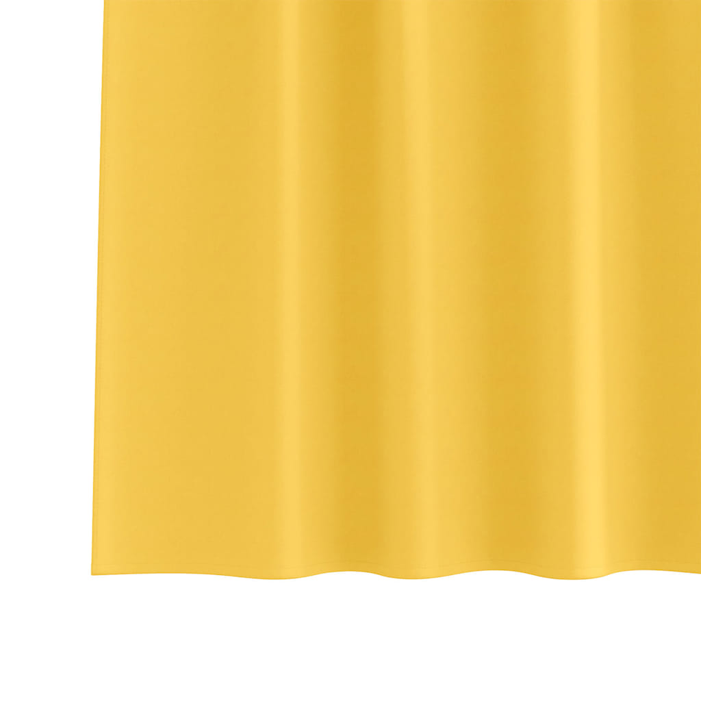 Verdunkelungs-Vorhänge mit Ringen 2 pcs Beige 140 x 140 cm