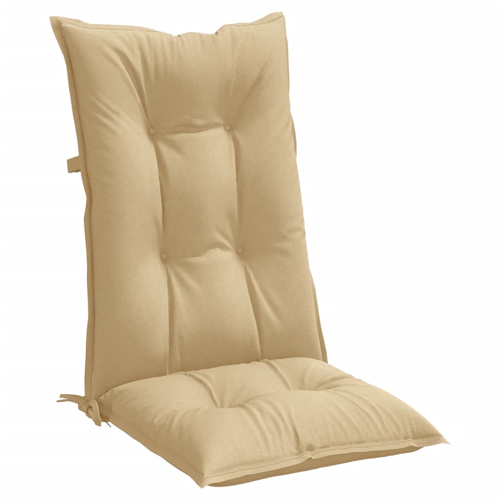 Hochlehner-Auflagen 2 Stk. Melange Anthrazit 120x50x7cm Stoff