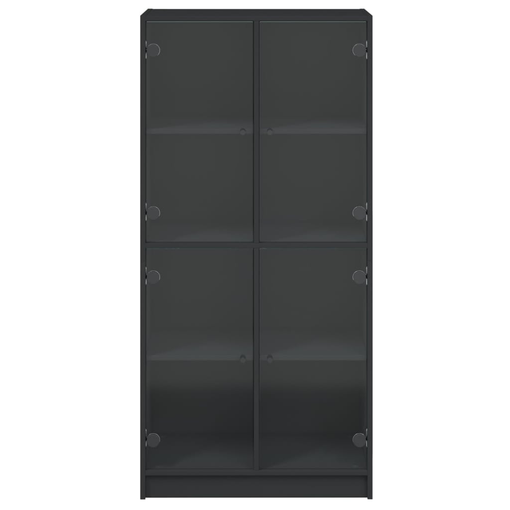 Bücherschrank mit Türen Weiß 136x37x142 cm Holzwerkstoff