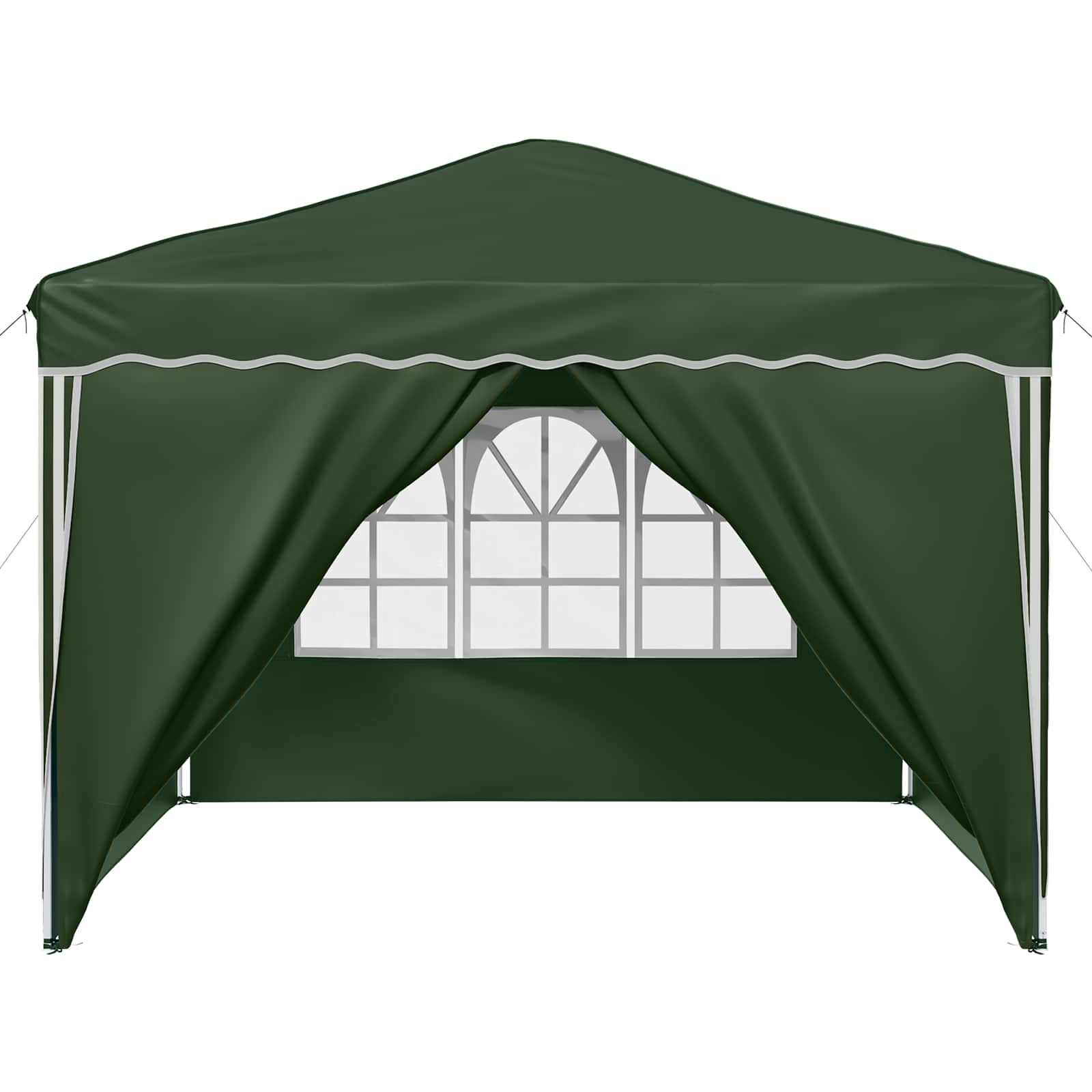 Pop-up Partyzelt 288 x 288 x 245 cm Creme Oxford-Stoff
