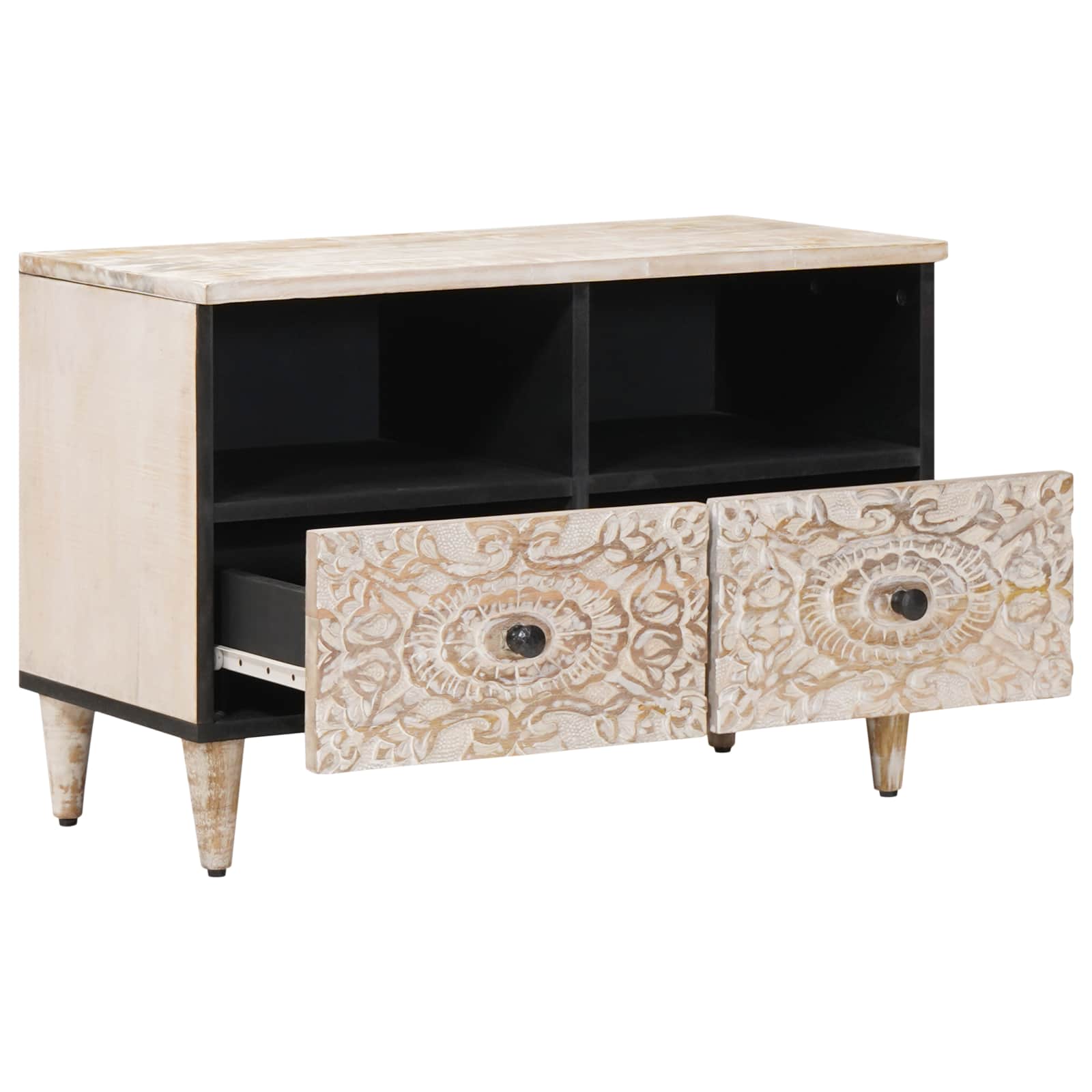 TV-Schränk Braun 70 x 33,5 x 46 cm Massivholz Mango