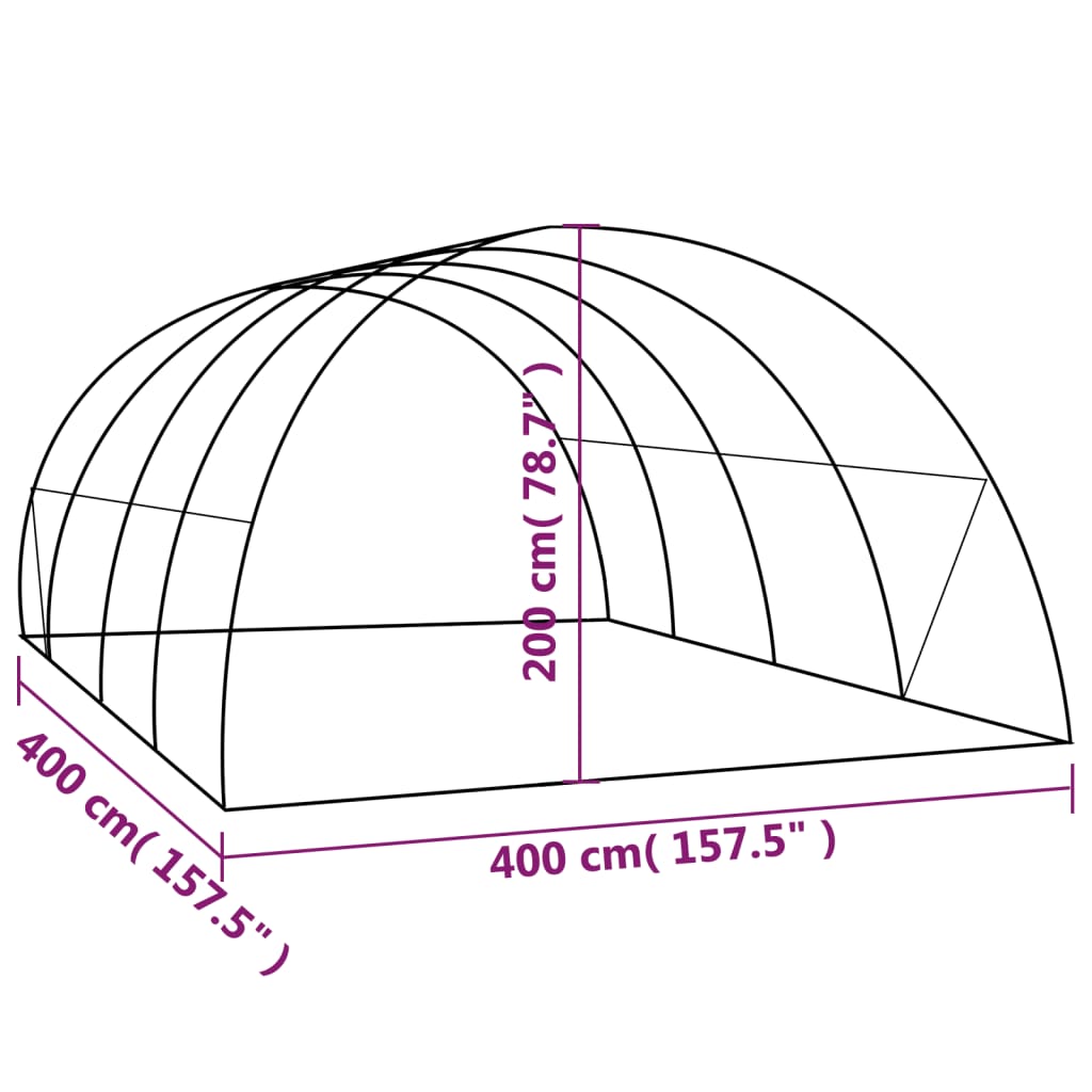 Gewächshaus 4,5 m² 300x150x200 cm