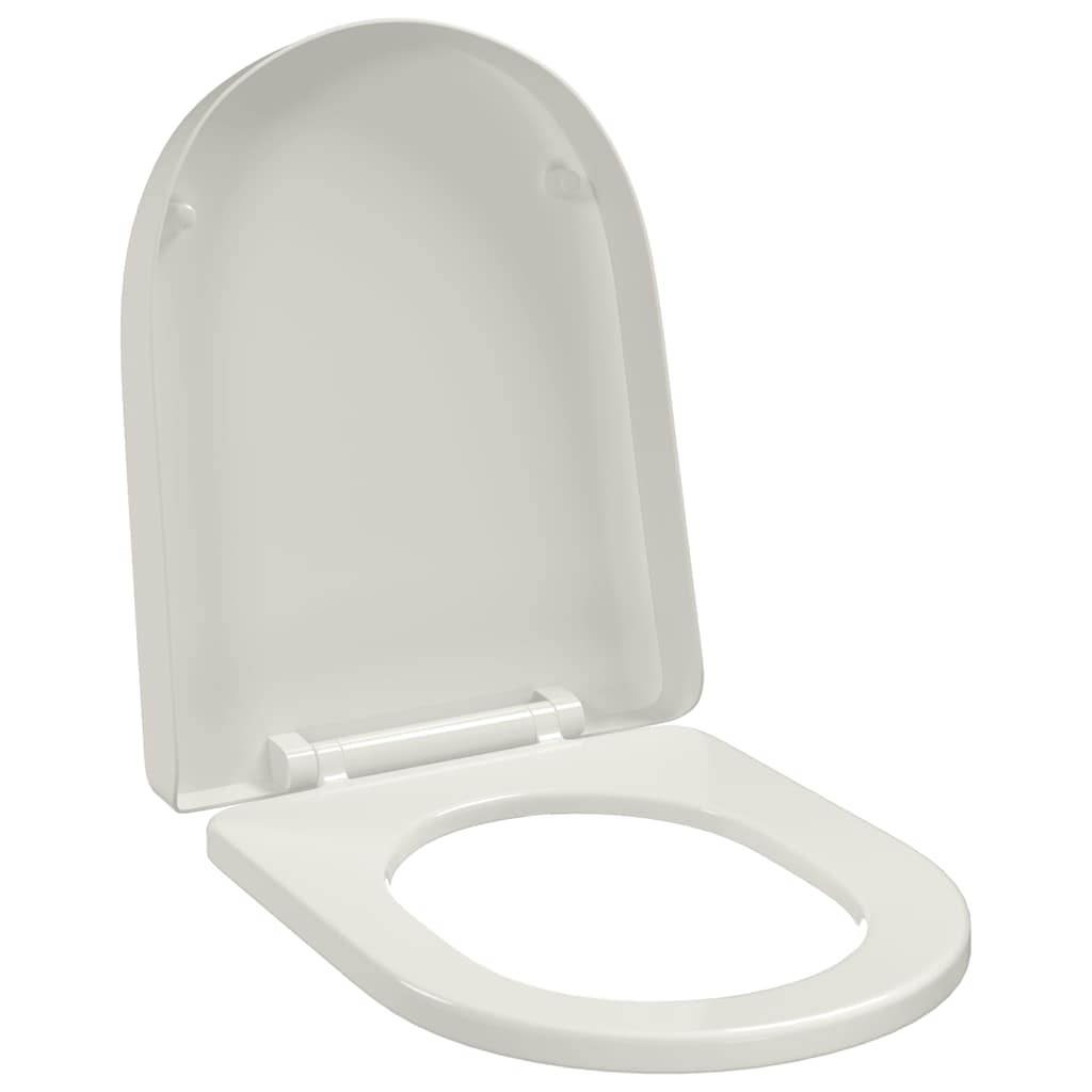 Toilettensitz mit Absenkautomatik Weiß Oval