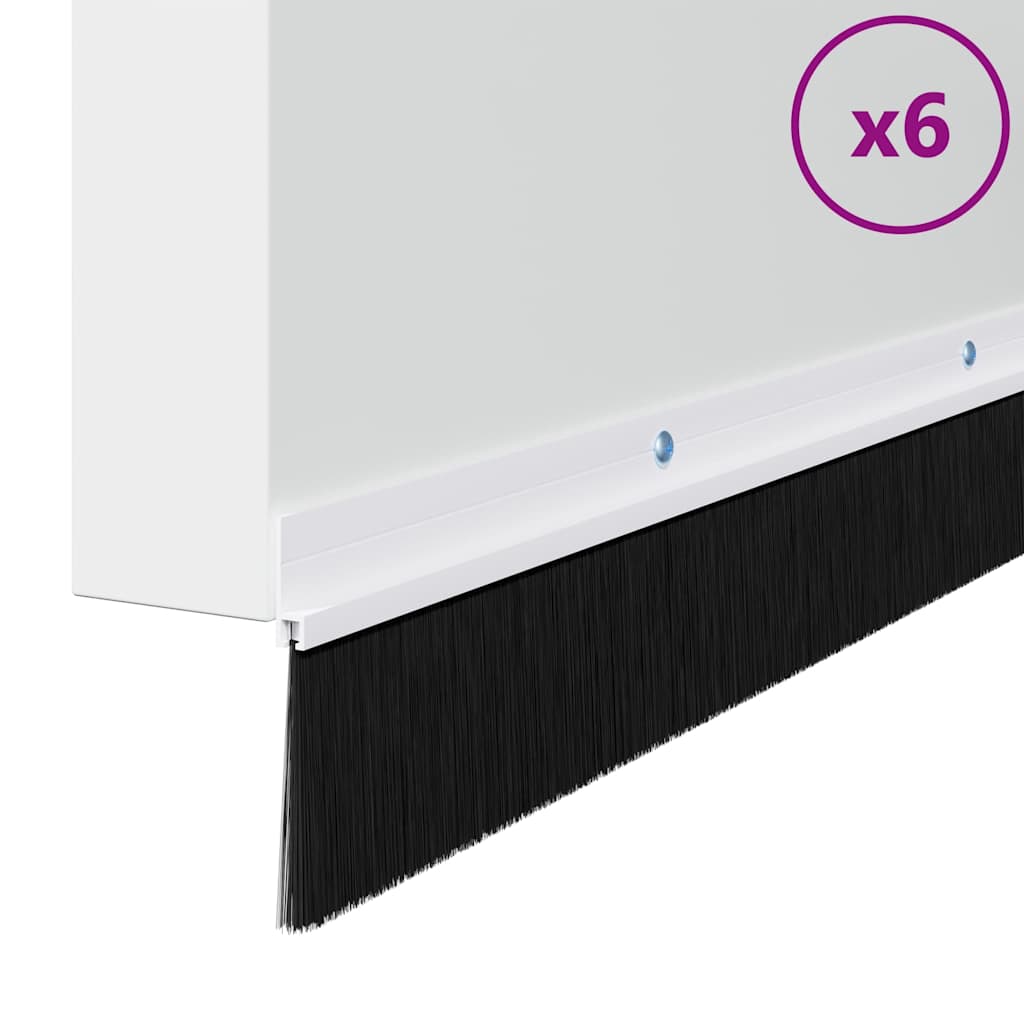 Aufsteck Türbürstendichtungen 2 pcs Braun 100 cm