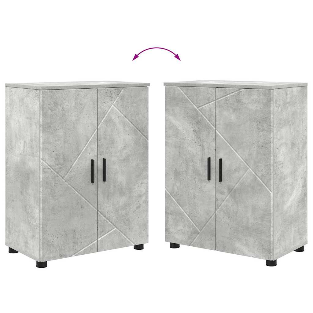 Badezimmermöbel-Set mit Tür 4 pcs Weiß Holzwerkstoff & Metall