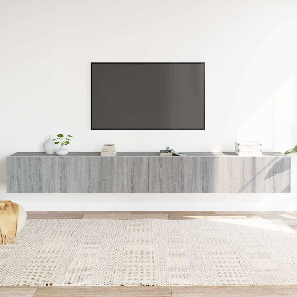 3-tlg. TV-Schrank-Set Weiß Holzwerkstoff