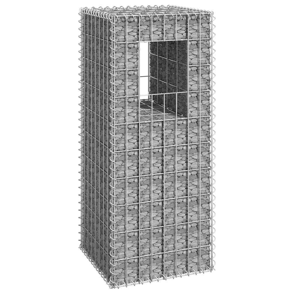 Gabionensäulen 2 Stk. 40x40x60 cm Eisen