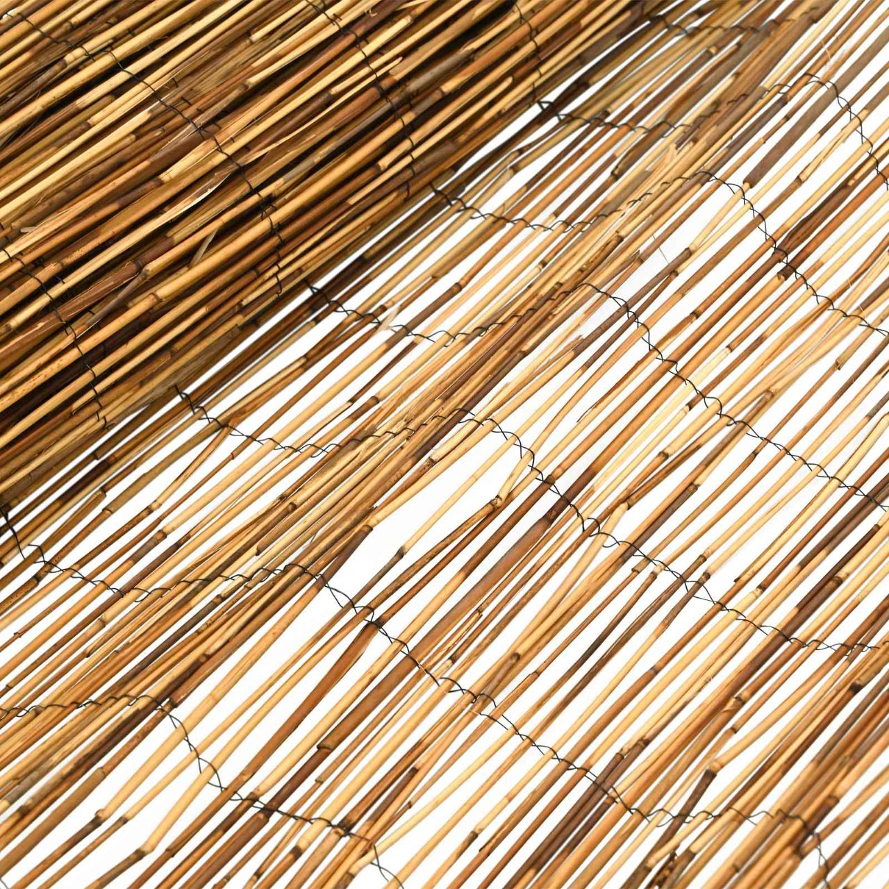 Gartenzaun Karbonisiert 500 x 100 cm Schilf