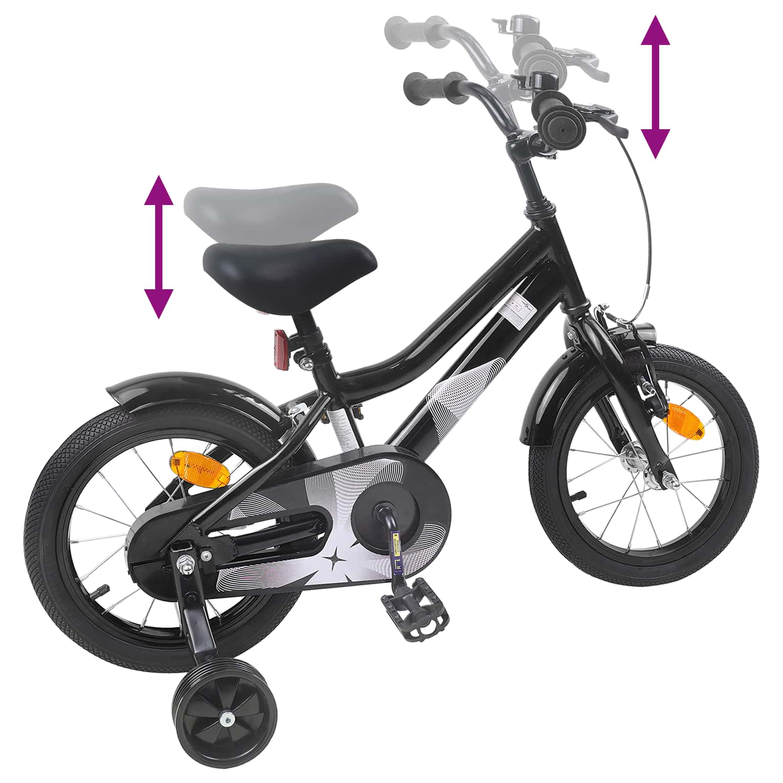 Kinderfahrrad 12 Zoll für 2-4 Jahre alt Dunkelblau