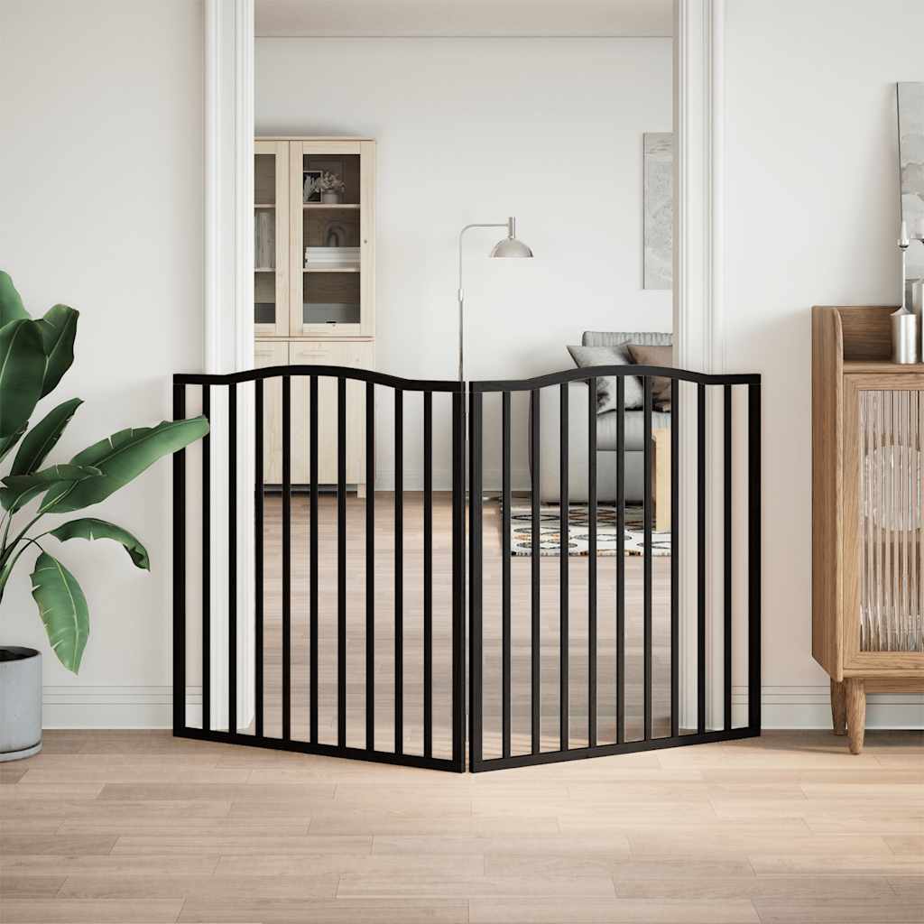 3-tlg. Hundetor Faltbar 150 cm Pappelholz