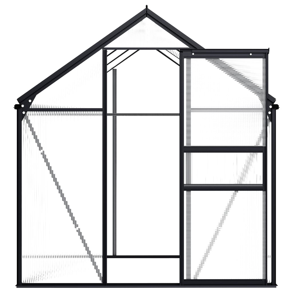 Gewächshaus Anthrazit Aluminium 4,75 m²