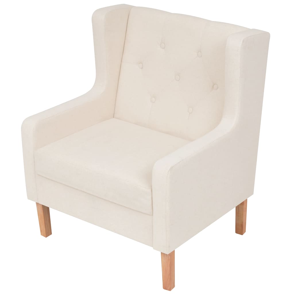 2-Sitzer Sofa Stoff Cremeweiß