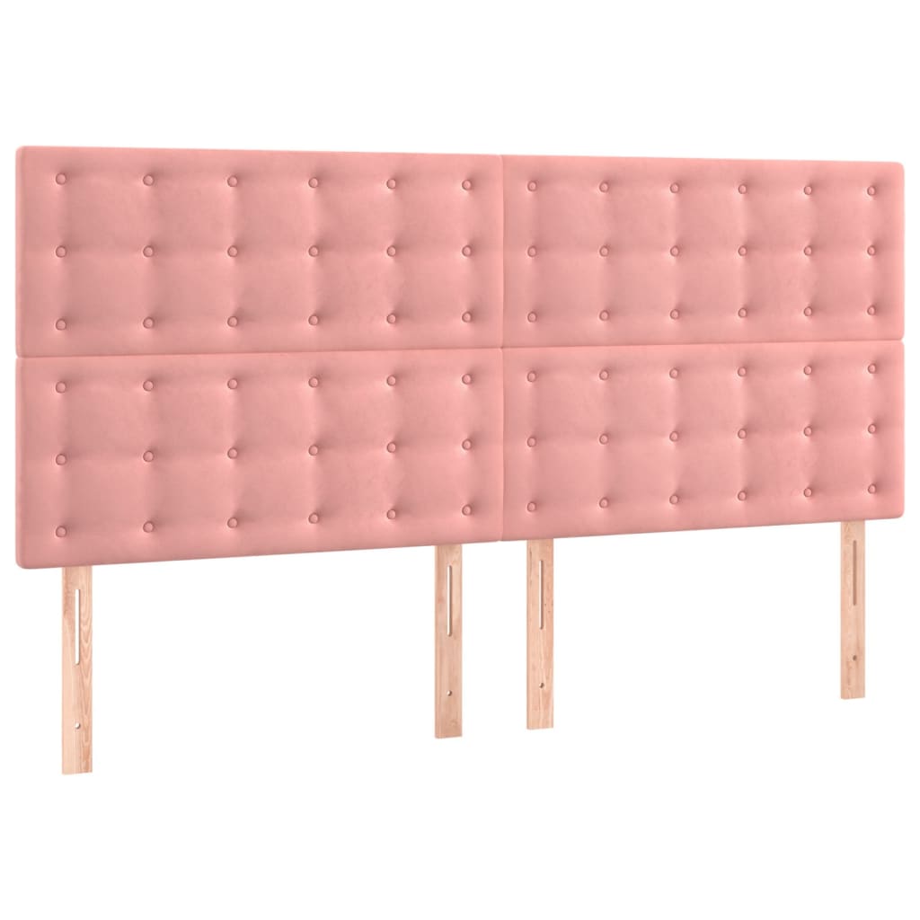 Kopfteil Hellgrau 80x5x118/128 cm Samt